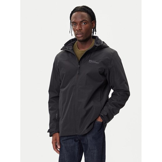 Jack Wolfskin Kurtka outdoor Taubenberg 3in1 1115311 Czarny Regular Fit ze sklepu MODIVO w kategorii Kurtki męskie - zdjęcie 185724134
