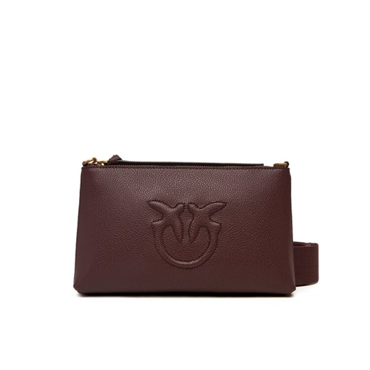 Torebka PINKO Flat Horizontal Mini AI 25-26 104277 A29Q Bordowy ze sklepu eobuwie.pl w kategorii Listonoszki - zdjęcie 185725501
