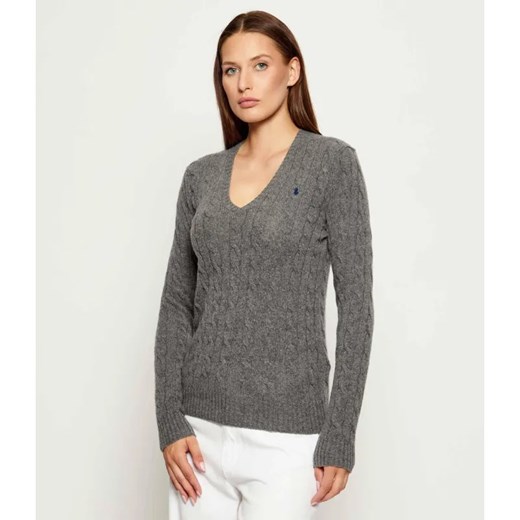 POLO RALPH LAUREN Wełniany sweter KIMBERLY | Slim Fit | z dodatkiem kaszmiru ze sklepu Gomez Fashion Store w kategorii Swetry damskie - zdjęcie 185726502