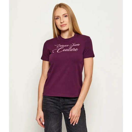 Versace Jeans Couture T-shirt | Regular Fit ze sklepu Gomez Fashion Store w kategorii Bluzki damskie - zdjęcie 185726524