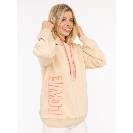 Zwillingsherz Bluza &quot;LOVE 2.0&quot; w kolorze beżowym ze sklepu Limango Polska w kategorii Bluzy damskie - zdjęcie 185727994