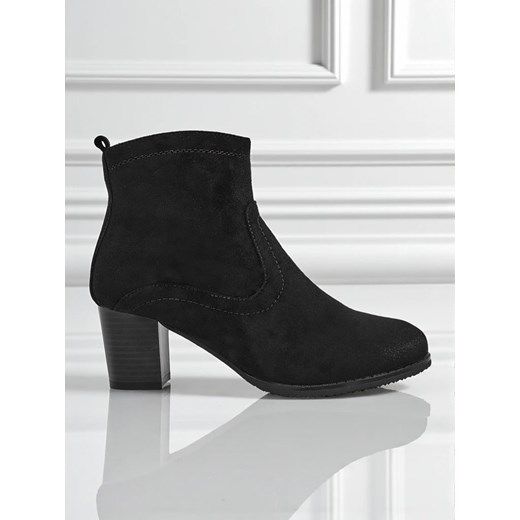 Botki damskie eko zamszowe na obcasie Crimson Echo Royalfashion.pl 40 wyprzedaż royalfashion.pl