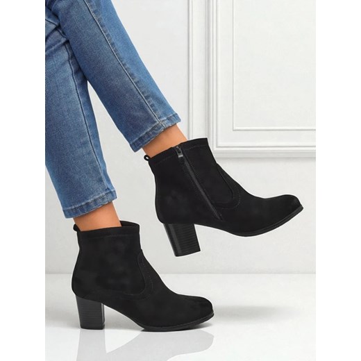 Botki damskie eko zamszowe na obcasie Crimson Echo Royalfashion.pl 38 okazja royalfashion.pl