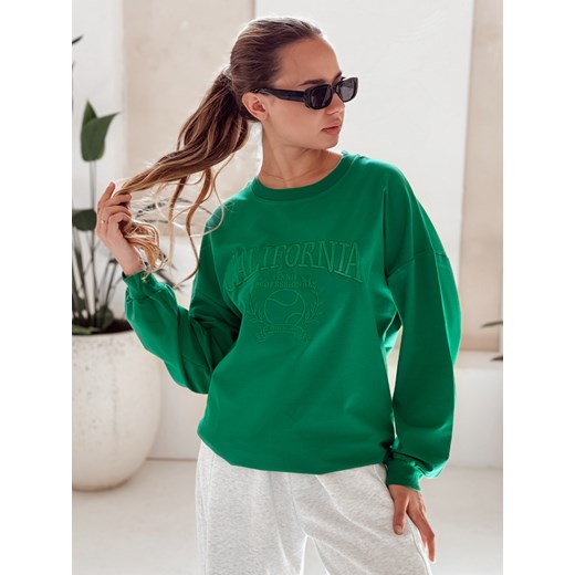 Bluza damska CALIFORNIA DREAM zielona Dstreet BY1196 ze sklepu DSTREET.PL w kategorii Bluzy damskie - zdjęcie 185728291