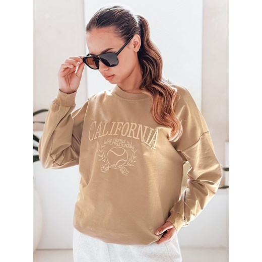 Bluza damska CALIFORNIA DREAM beżowa Dstreet BY1194 ze sklepu DSTREET.PL w kategorii Bluzy damskie - zdjęcie 185728292