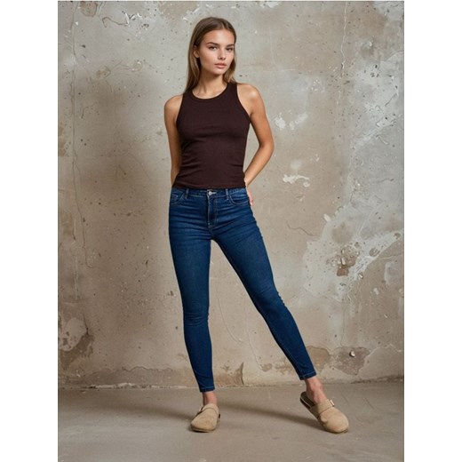 Sinsay - Jeansy skinny fit - granatowy ze sklepu Sinsay w kategorii Jeansy damskie - zdjęcie 185730953