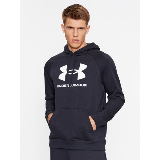 Under Armour Bluza Ua Rival Fleece Logo Hd 1379758 Czarny Loose Fit ze sklepu MODIVO w kategorii Bluzy męskie - zdjęcie 185731050