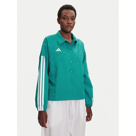 adidas Kurtka przejściowa Tiro x Common Goal Coaches JL9204 Turkusowy Loose Fit ze sklepu MODIVO w kategorii Kurtki damskie - zdjęcie 185731124