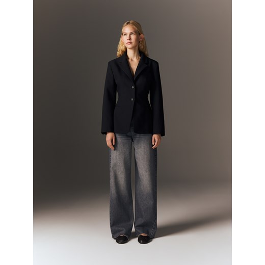 Reserved - Taliowana marynarka - czarny Reserved M Reserved