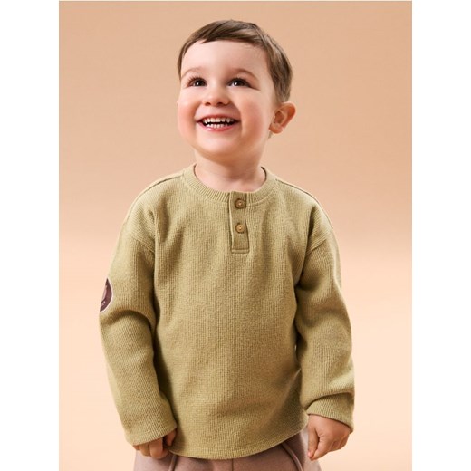 Sinsay - Cieplejsza koszulka z długimi rękawami - zielony - id: 117FX-07X - marki Sinsay - 185732552 Sinsay - Cieplejsza koszulka z długimi rękawami - zielony ze sklepu Sinsay w kategorii Kaftaniki i bluzki - zdjęcie 185732552