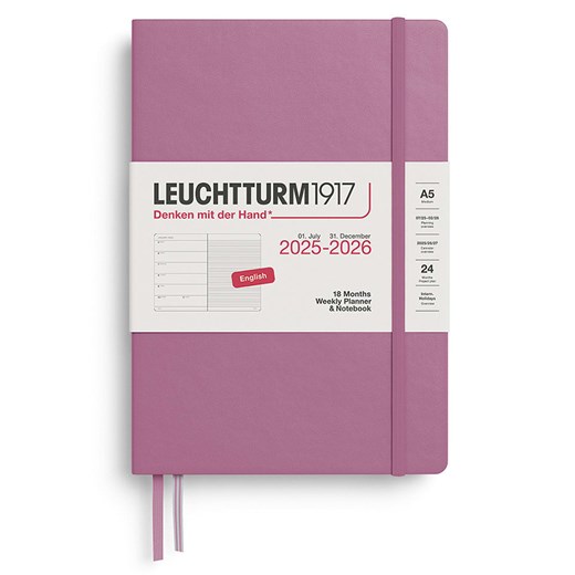 LEUCHTTURM1917 Notatnik w kolorze lawendowym z kalendarzem - A5 ze sklepu Limango Polska w kategorii Akcesoria biurowe - zdjęcie 185733550