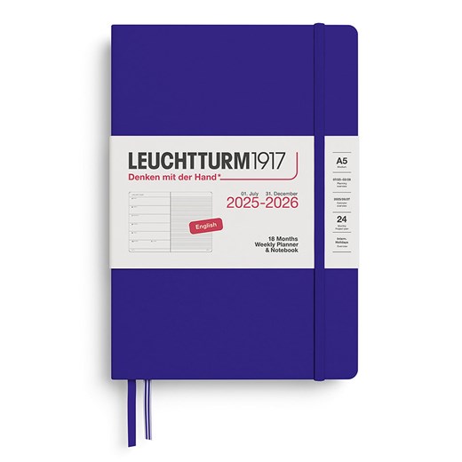 LEUCHTTURM1917 Notatnik w kolorze granatowym z kalendarzem - A5 ze sklepu Limango Polska w kategorii Akcesoria biurowe - zdjęcie 185733553