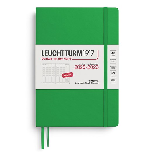 LEUCHTTURM1917 Planer akademicki w kolorze zielonym - A5 ze sklepu Limango Polska w kategorii Akcesoria biurowe - zdjęcie 185733564