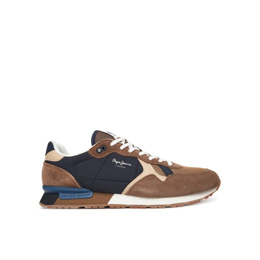 Sneakersy Pepe Jeans Brit Colors M PMS400004 Brązowy ze sklepu eobuwie.pl w kategorii Buty sportowe męskie - zdjęcie 185733584
