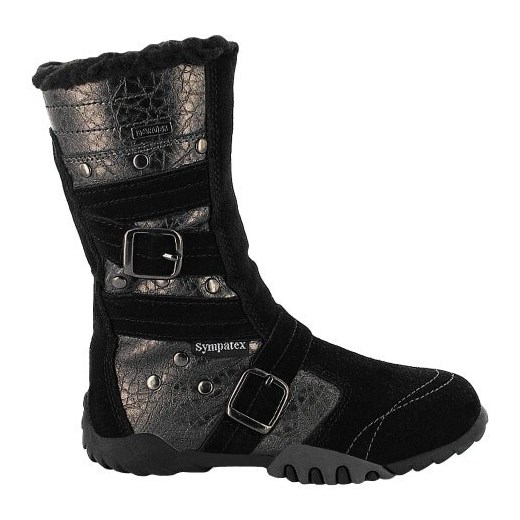 Czarne Kozaki Dziewczęce Z Metaliczną Skórą Bartek T-24574/J11 ze sklepu Wojas w kategorii Buty zimowe dziecięce - zdjęcie 185735654