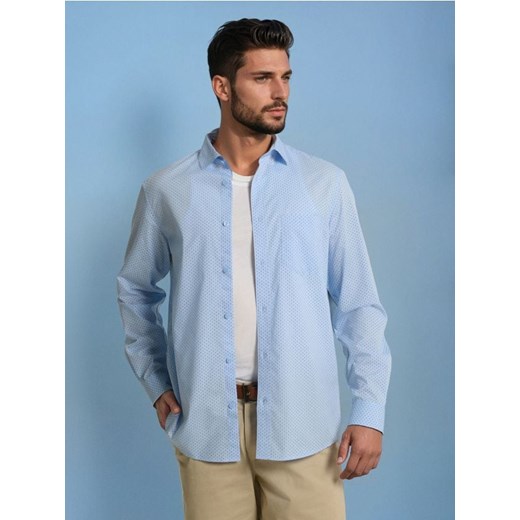 Sinsay - Koszula regular fit - błękitny ze sklepu Sinsay w kategorii Koszule męskie - zdjęcie 185736500