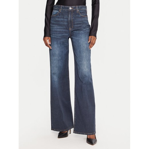 Guess Jeansy W5YA1A D0213 Granatowy Wide Leg ze sklepu MODIVO w kategorii Jeansy damskie - zdjęcie 185737443