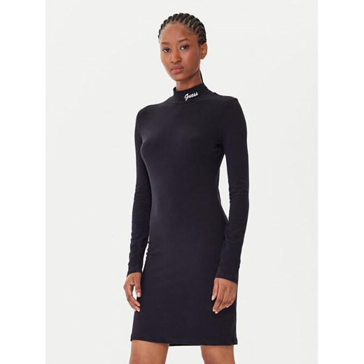 Guess Sukienka codzienna V5BK04 KCBF1 Czarny Slim Fit ze sklepu MODIVO w kategorii Sukienki - zdjęcie 185737451