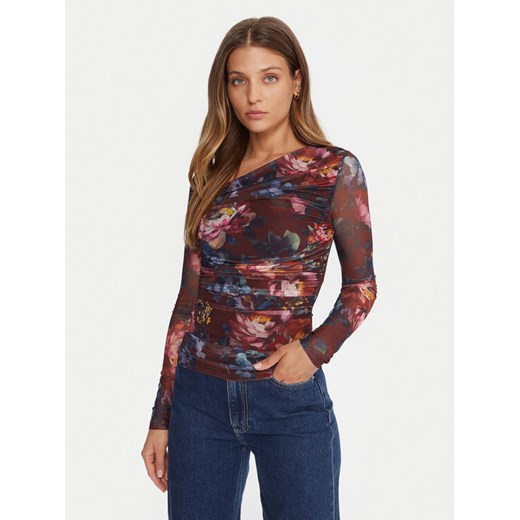 Guess Bluzka W5BP32 KCZC2 Kolorowy Slim Fit ze sklepu MODIVO w kategorii Bluzki damskie - zdjęcie 185737472