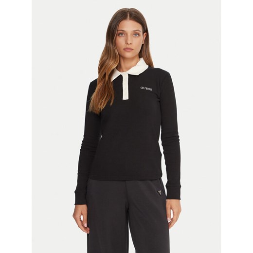 Guess Polo V5BP12 K1891 Czarny Regular Fit ze sklepu MODIVO w kategorii Bluzki damskie - zdjęcie 185737491