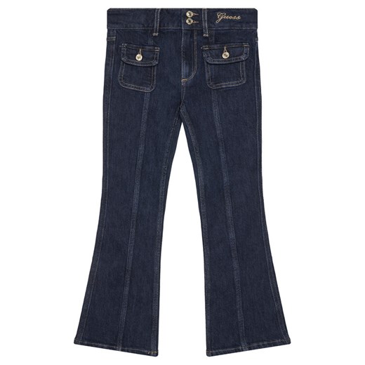 Guess Jeansy J5BA16 D5FM0 Granatowy Flare Fit ze sklepu MODIVO w kategorii Spodnie dziewczęce - zdjęcie 185737501