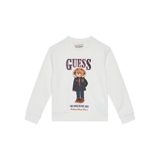 Guess Bluza N5BQ07 KAD74 Biały Regular Fit ze sklepu MODIVO w kategorii Bluzy chłopięce - zdjęcie 185737503