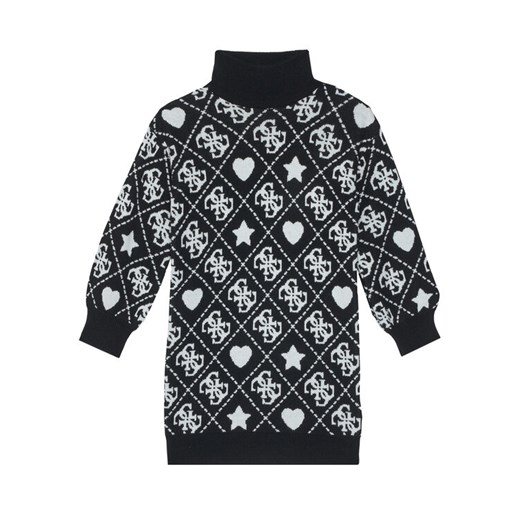 Guess Sukienka dzianinowa J5BK03 Z3K10 Czarny Regular Fit ze sklepu MODIVO w kategorii Sukienki dziewczęce - zdjęcie 185737504