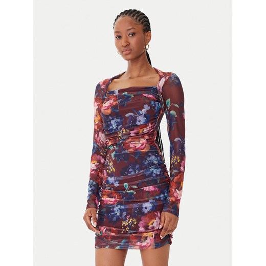 Guess Sukienka koktajlowa W5BK65 KCZC2 Kolorowy Slim Fit ze sklepu MODIVO w kategorii Sukienki - zdjęcie 185737514