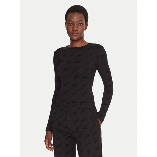 HUGO Body Lokky 50549795 Czarny Regular Fit ze sklepu MODIVO w kategorii Bluzki damskie - zdjęcie 185737521