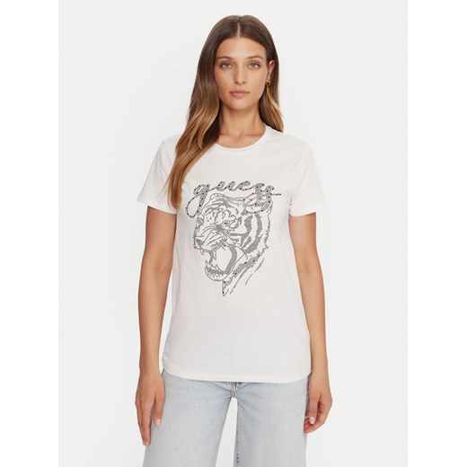Guess T-Shirt W5BI32 K9RM1 Biały Relaxed Fit ze sklepu MODIVO w kategorii Bluzki damskie - zdjęcie 185737642