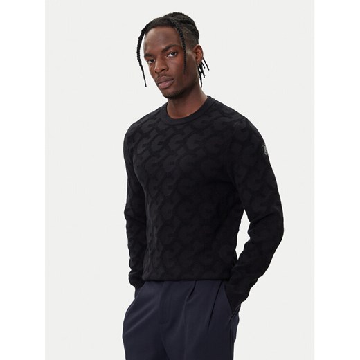Guess Sweter M5BR19 Z0470 Czarny Regular Fit ze sklepu MODIVO w kategorii Swetry męskie - zdjęcie 185737682
