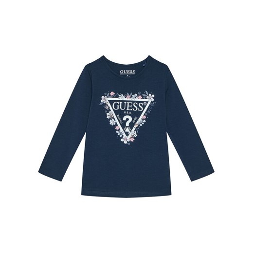 Guess Bluzka K5BI08 J1314 Granatowy Regular Fit ze sklepu MODIVO w kategorii Bluzki dziewczęce - zdjęcie 185737700