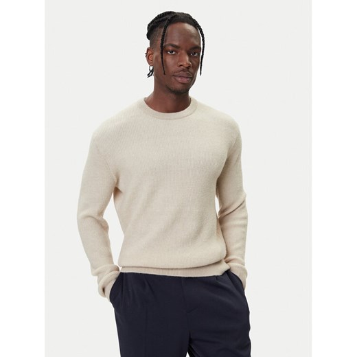 Guess Sweter M5BR20 Z0482 Beżowy Regular Fit ze sklepu MODIVO w kategorii Swetry męskie - zdjęcie 185737714