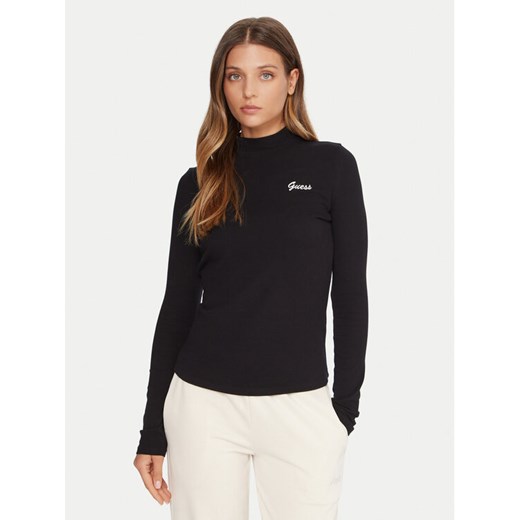 Guess Bluzka V5BP10 KCBF1 Czarny Slim Fit ze sklepu MODIVO w kategorii Bluzki damskie - zdjęcie 185737744