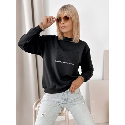 bluza margot czarna one size ze sklepu UBRA w kategorii Bluzy damskie - zdjęcie 185739762