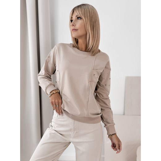 bluza neuvi beżowa one size ze sklepu UBRA w kategorii Bluzy damskie - zdjęcie 185739821