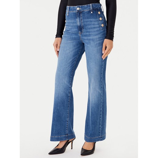 Guess Jeansy W5GA0P D5Q01 Niebieski Wide Leg ze sklepu MODIVO w kategorii Jeansy damskie - zdjęcie 185741434