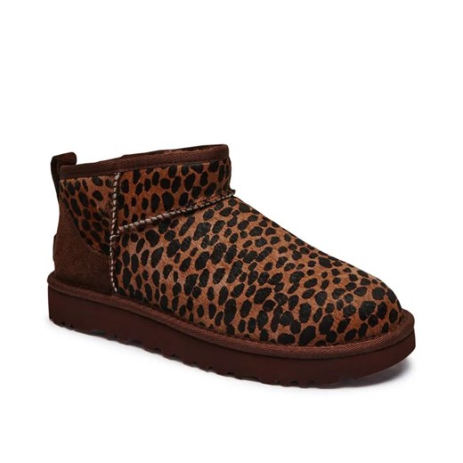 UGG Skórzane śniegowce CLASSIC ULTRA MINI CASPIAN | z dodatkiem wełny ze sklepu Gomez Fashion Store w kategorii Śniegowce damskie - zdjęcie 185742211