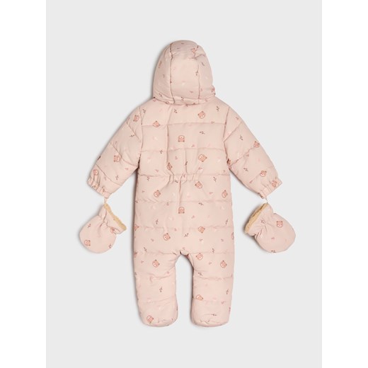 Sinsay - Zimowy kombinezon z rękawiczkami - beżowy Sinsay 56/62 Sinsay