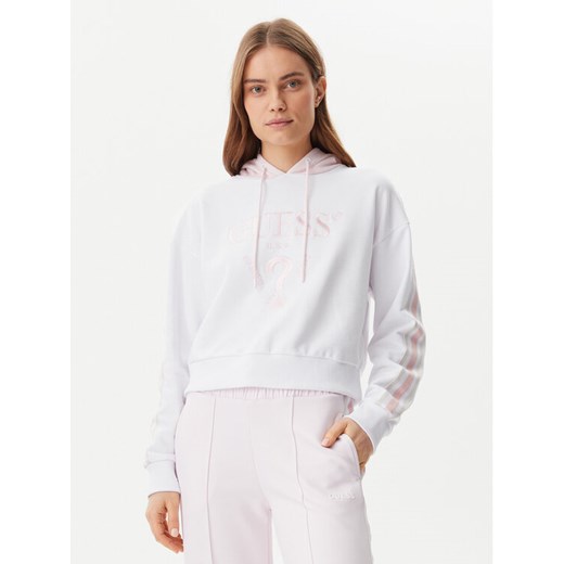 Guess Bluza V5GQ17 KCRT1 Biały Regular Fit ze sklepu MODIVO w kategorii Bluzy damskie - zdjęcie 185743882