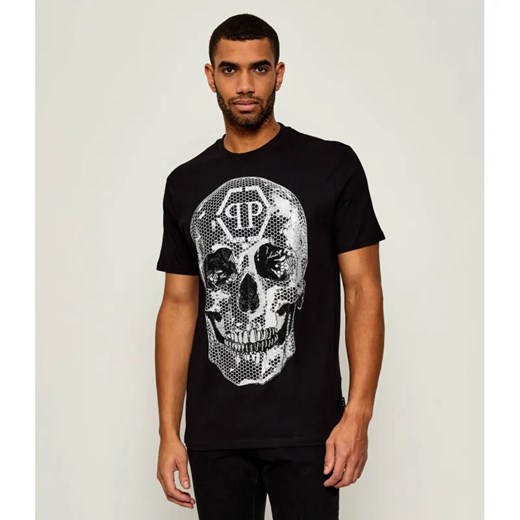 Philipp Plein T-shirt Skull Strass | Regular Fit ze sklepu Gomez Fashion Store w kategorii T-shirty męskie - zdjęcie 185744404