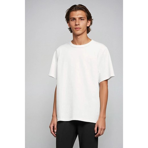 Weekday Koszulka w kolorze białym ze sklepu Limango Polska w kategorii T-shirty męskie - zdjęcie 185745343