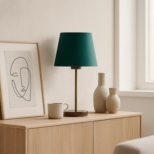 Lampka nocna biurkowa stołowa zieleń butelkowa SIENA ze sklepu Lysne w kategorii Lampy stołowe - zdjęcie 185745641
