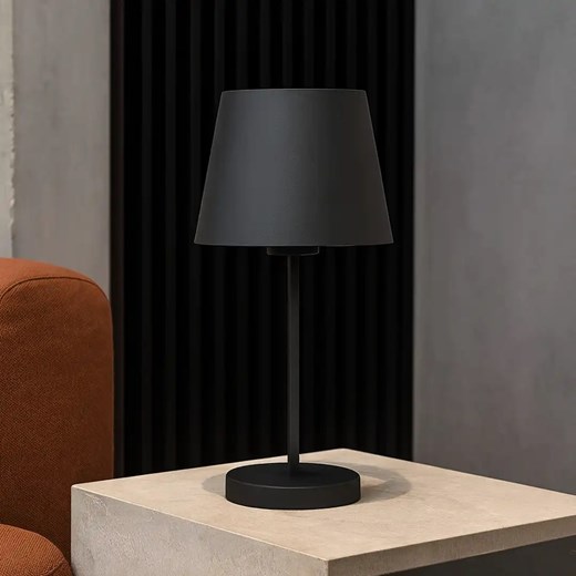 Czarna lampa stołowa nocna biurkowa SIENA z czarnym abażurem ze sklepu Lysne w kategorii Lampy stołowe - zdjęcie 185745653