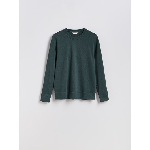 Reserved - Longsleeve regular - ciemnozielony ze sklepu Reserved w kategorii T-shirty męskie - zdjęcie 185746244