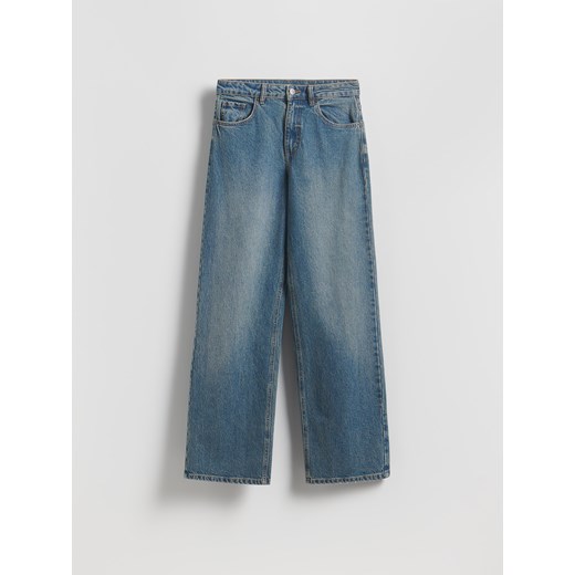 Reserved - Jeansy wide leg - niebieski ze sklepu Reserved w kategorii Jeansy damskie - zdjęcie 185748221