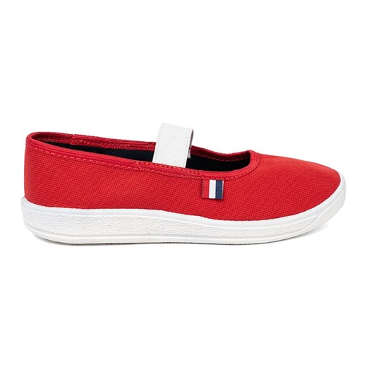 Shelvt Lekkie czerwone buty z elastycznym paskiem ze sklepu ButyModne.pl w kategorii Trampki dziecięce - zdjęcie 185748640