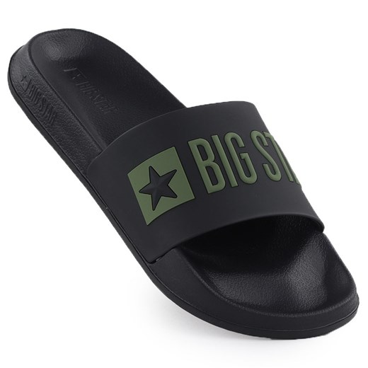 Klapki męskie plażowe basenowe czarne Big Star SS174359 ze sklepu ButyModne.pl w kategorii Klapki męskie - zdjęcie 185748683