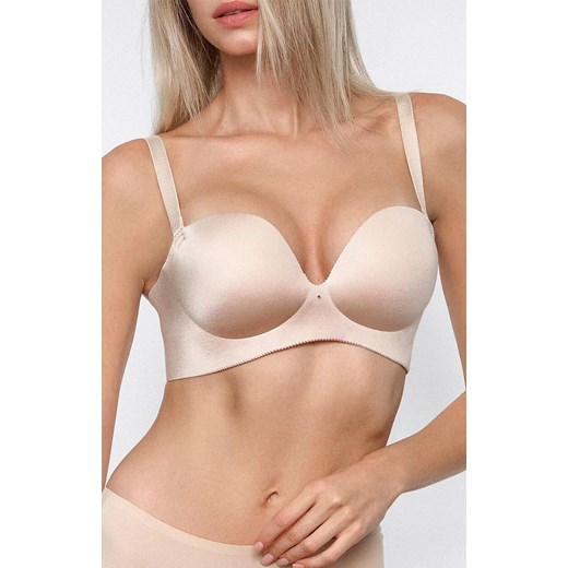 Marilyn biustonosz super push-up bardotka Naomi 01, Kolor beżowy, Rozmiar 70B, Marilyn ze sklepu Primodo w kategorii Biustonosze - zdjęcie 185749954