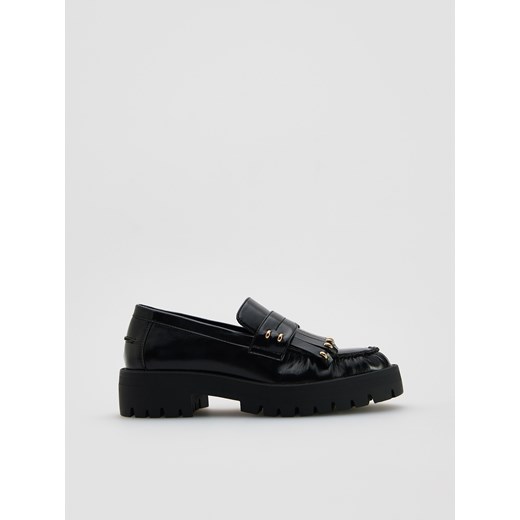 Reserved - Loafersy z okuciami - czarny ze sklepu Reserved w kategorii Mokasyny damskie - zdjęcie 185750283